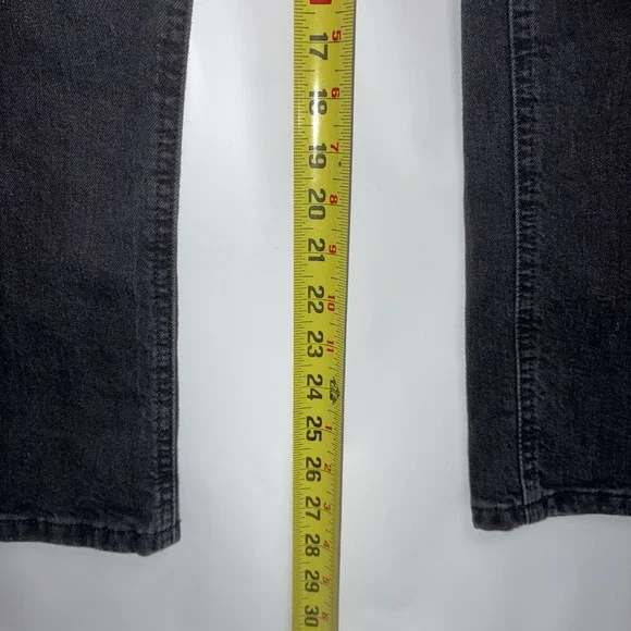 Mott & Bow Black Denim Jeans Women's Size W 26 L 28 Boyfriend Charcoal Stretch - Picture 7 of 9